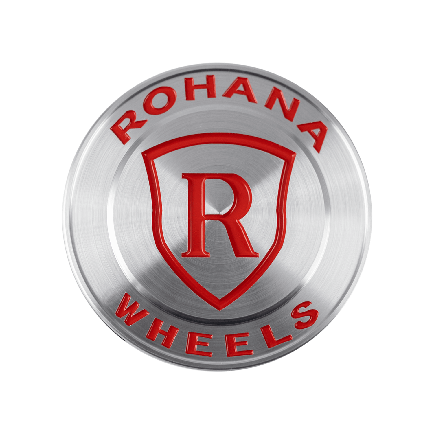 RFX/RFC Center Cap V2 - Brushed Titanium / Red
