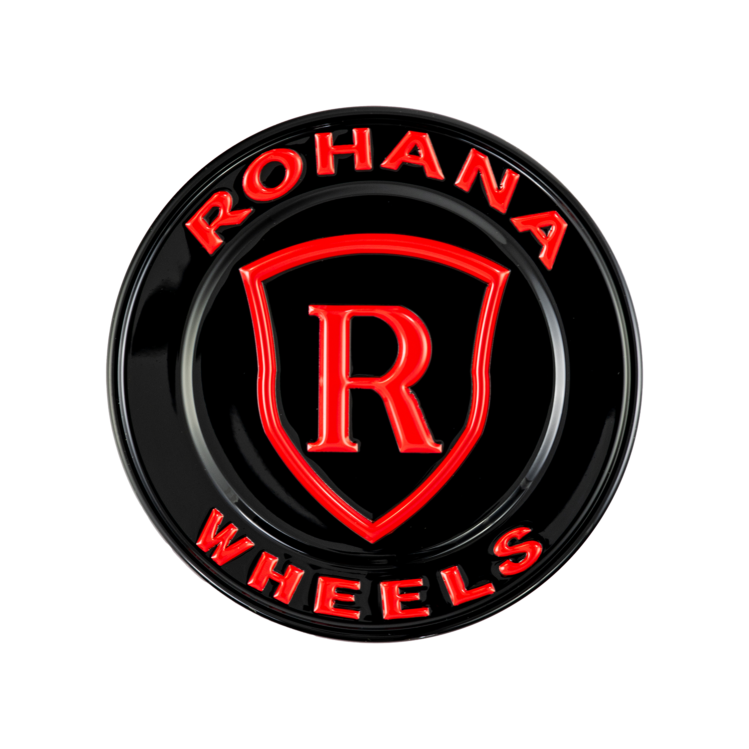 RFX/RFC Center Cap V2 - Gloss Black / Red