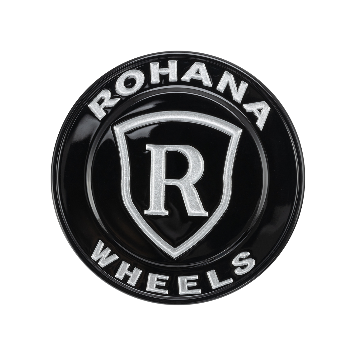 RFX/RFC Center Cap V2 - Gloss Black / Silver