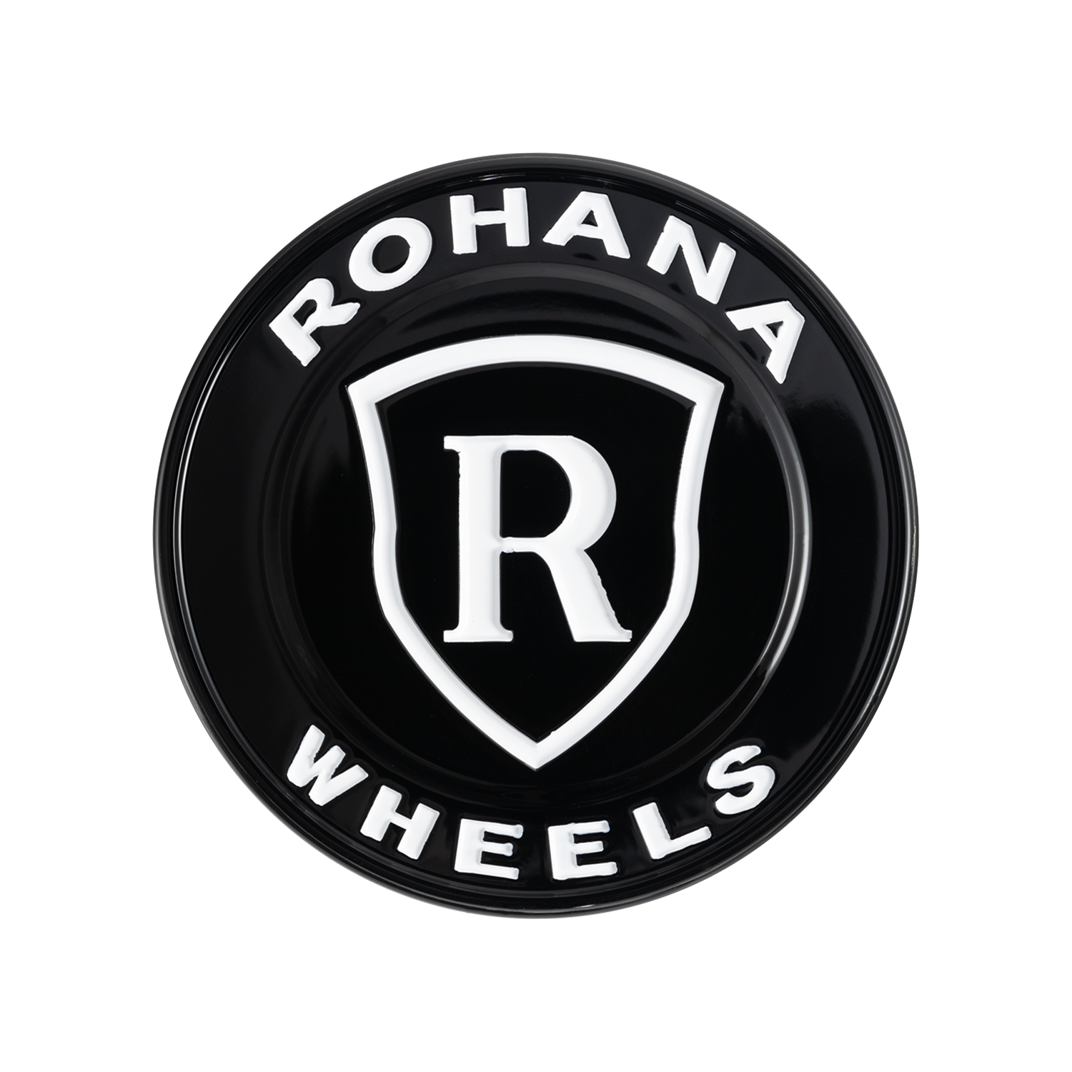 RFX/RFC Center Cap V2 - Gloss Black / White