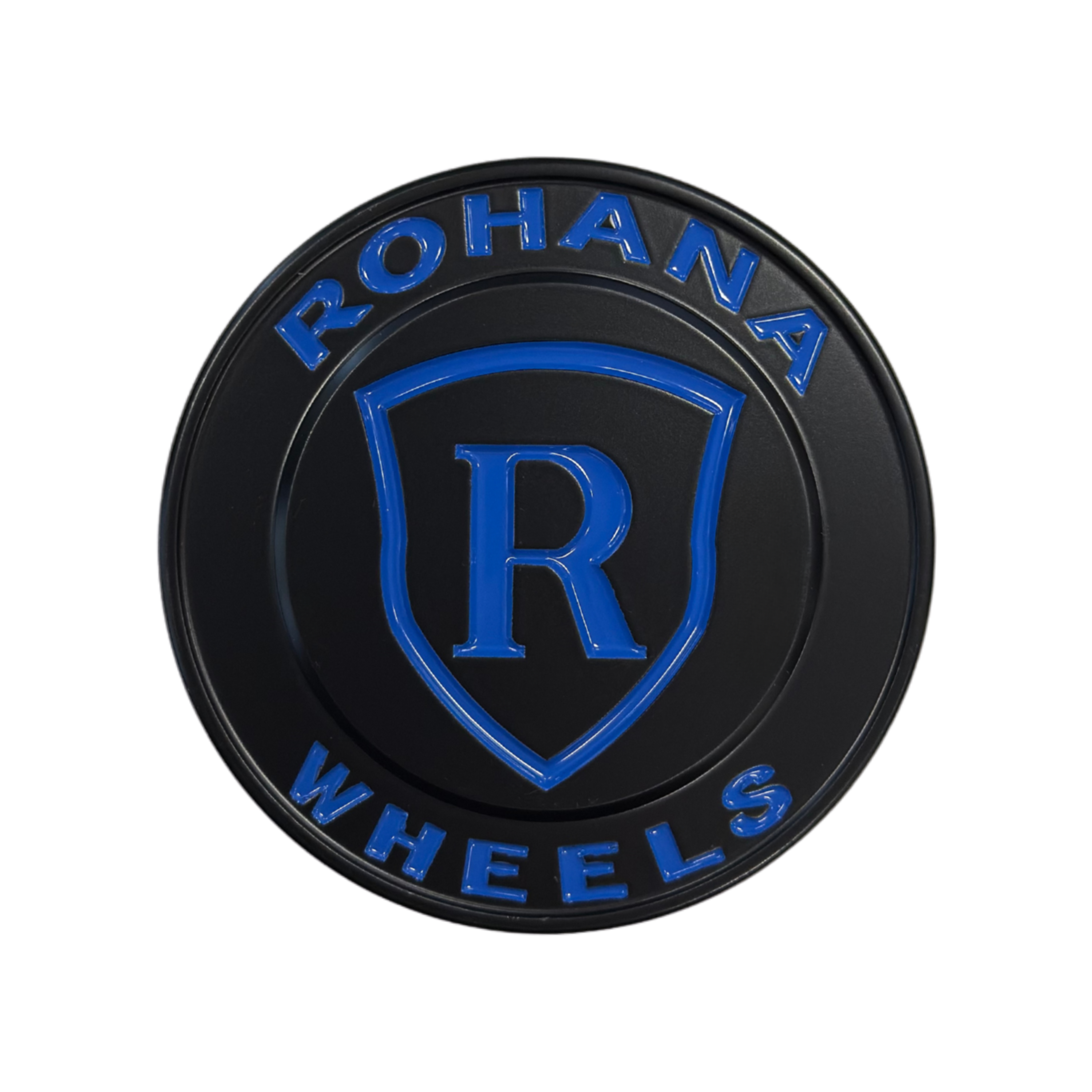 RFX/RFC Center Cap V2 - Matte Black / Blue