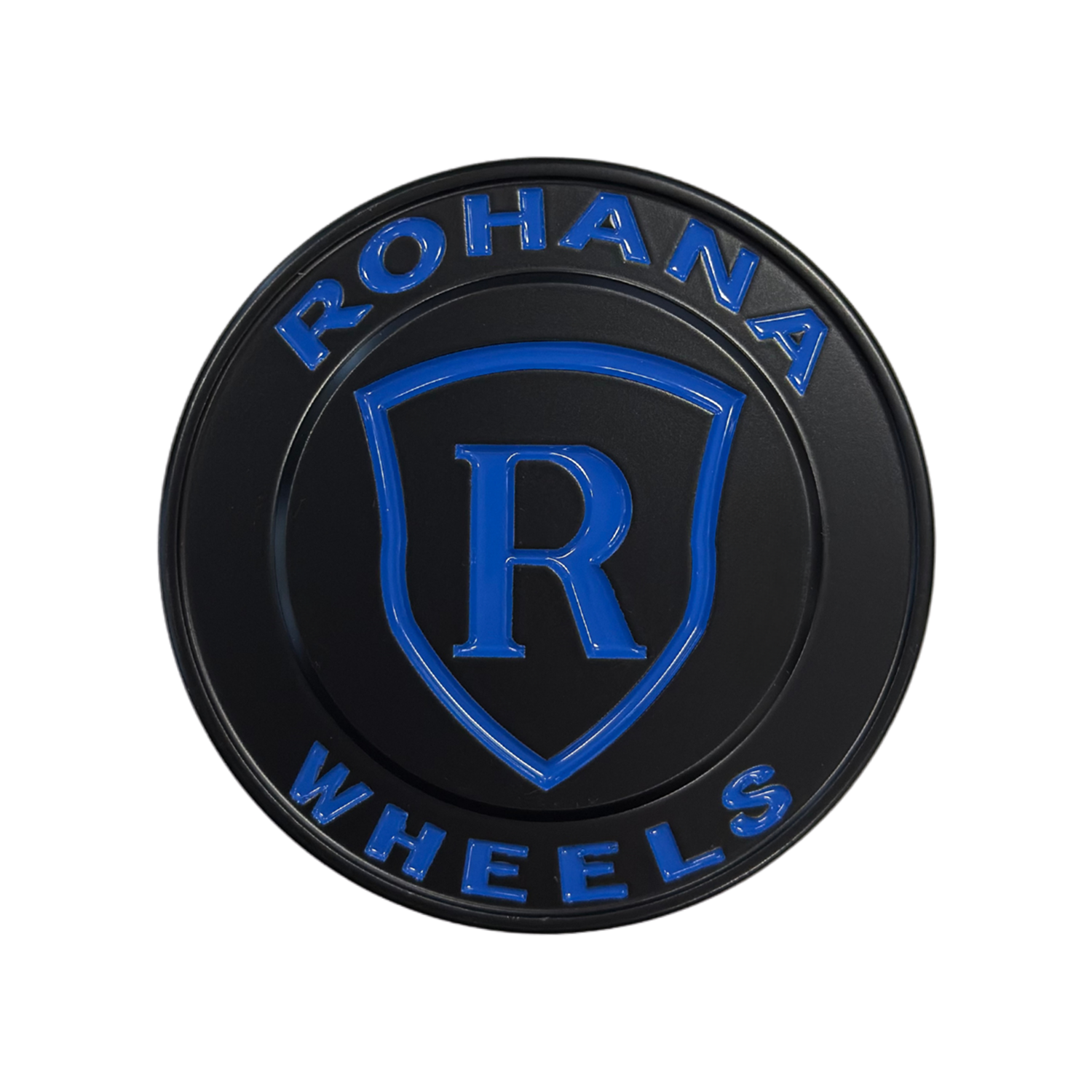 RFX/RFC Center Cap V2 - Matte Black / Blue